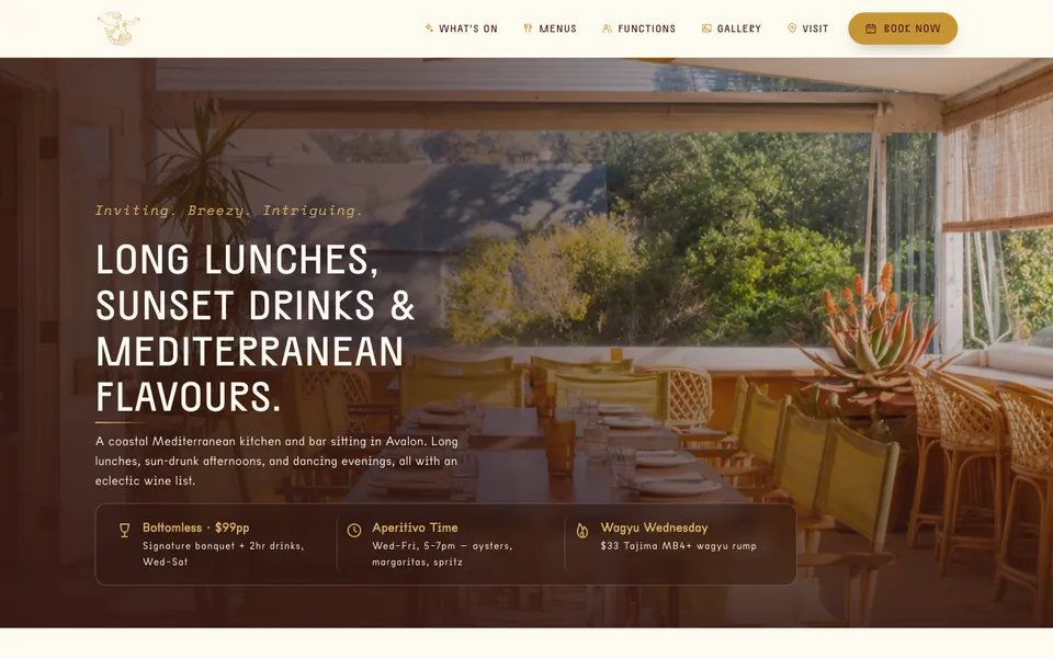 Real Served-built website: Elvina, Avalon Beach