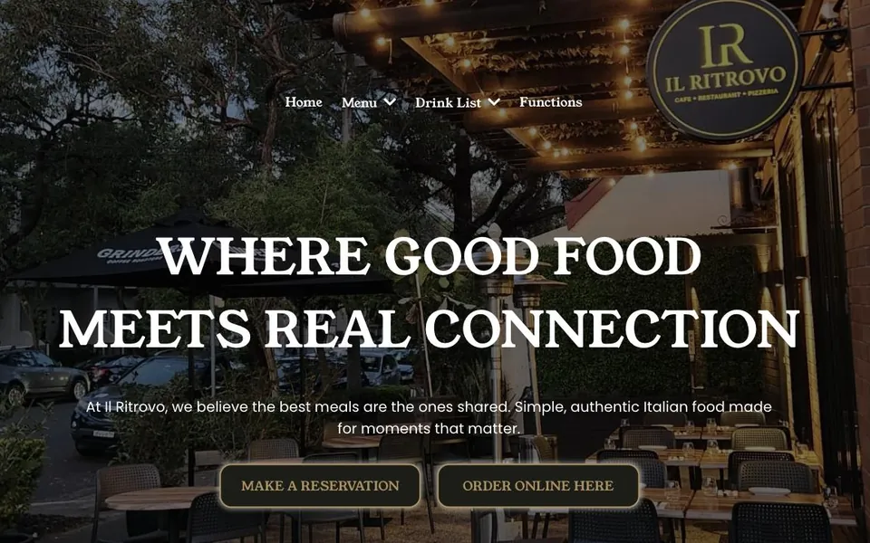 Booking website built for Il Ritrovo