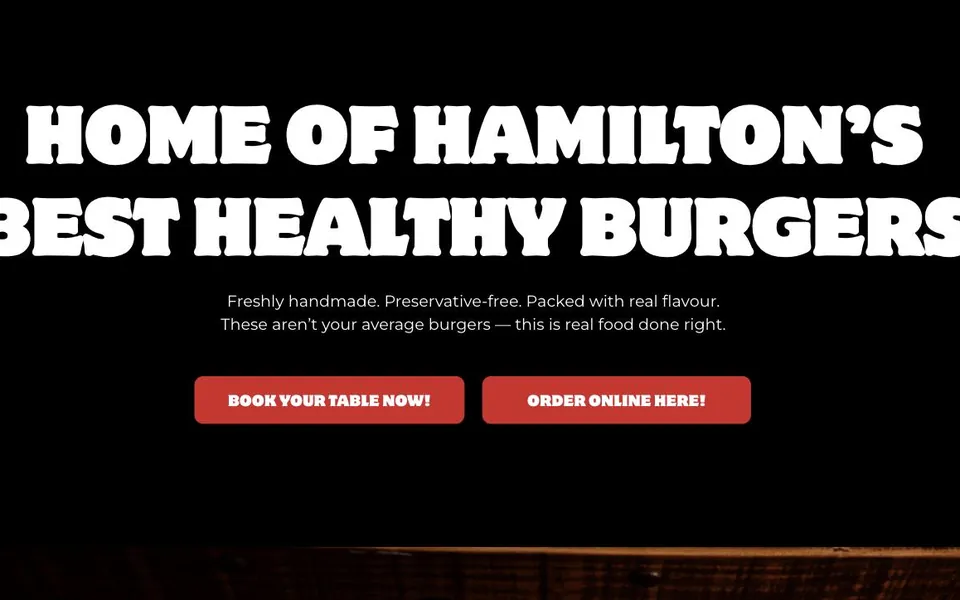 Booking website built for Gone Burger