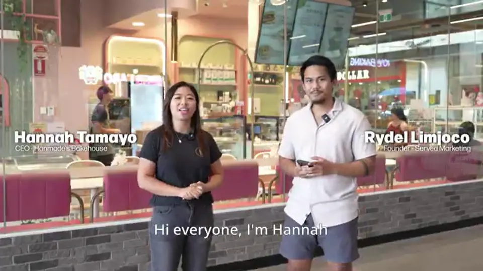 Play video: Hannah Tamayo with Rydel Limjoco of Served in a busy food court
