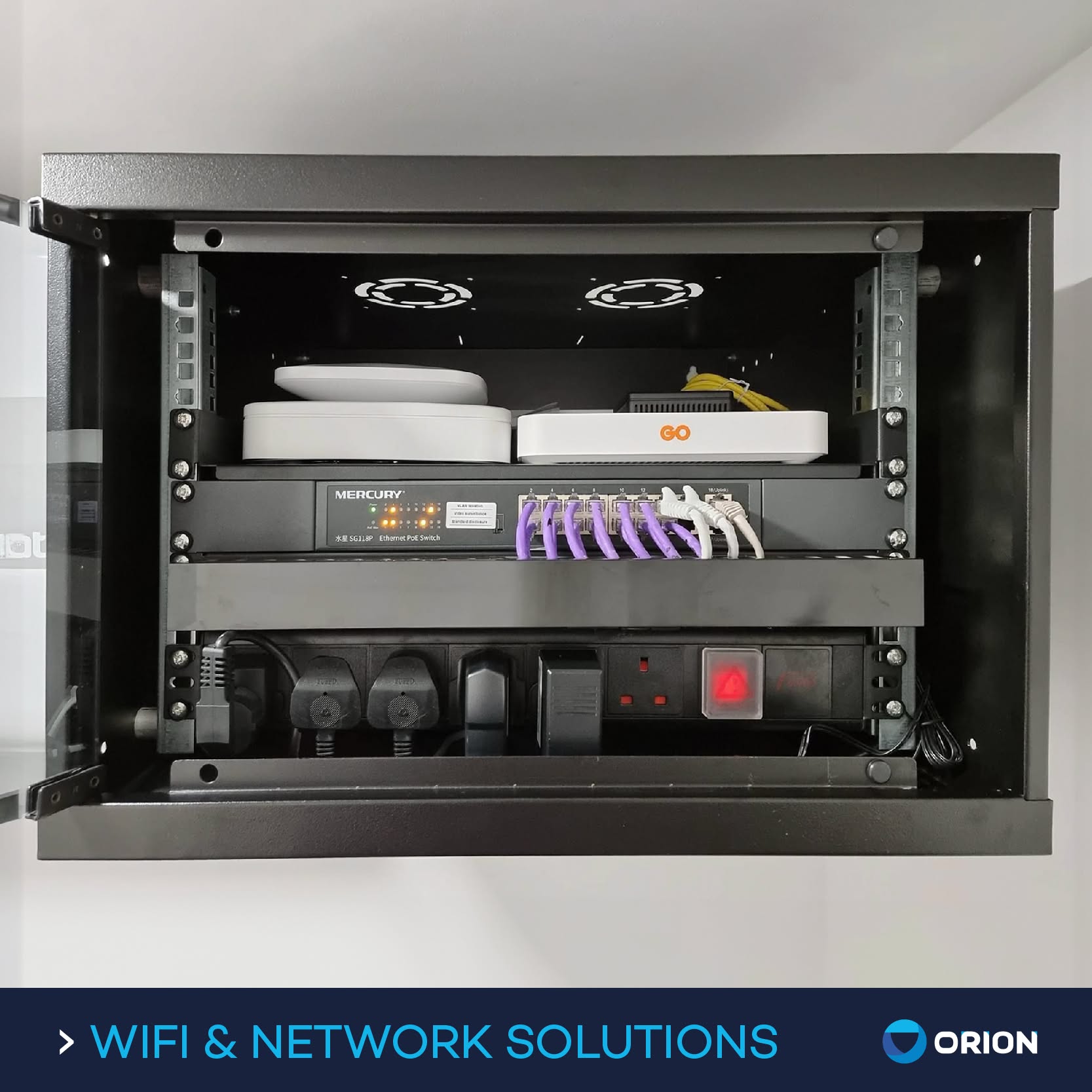 Structured network rack installation