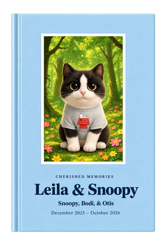 Leila & Snoopy keepsake book
