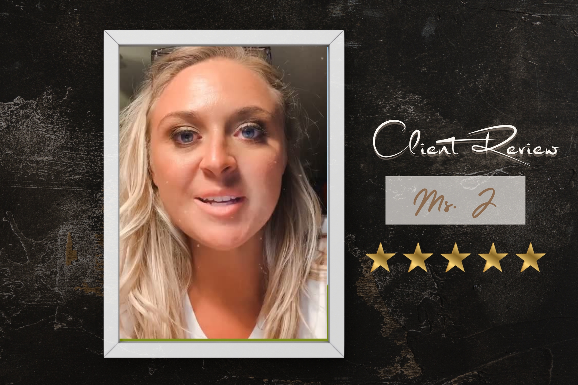 A client talking about her boudoir photoshoot with Catherine Cooper, video review 1