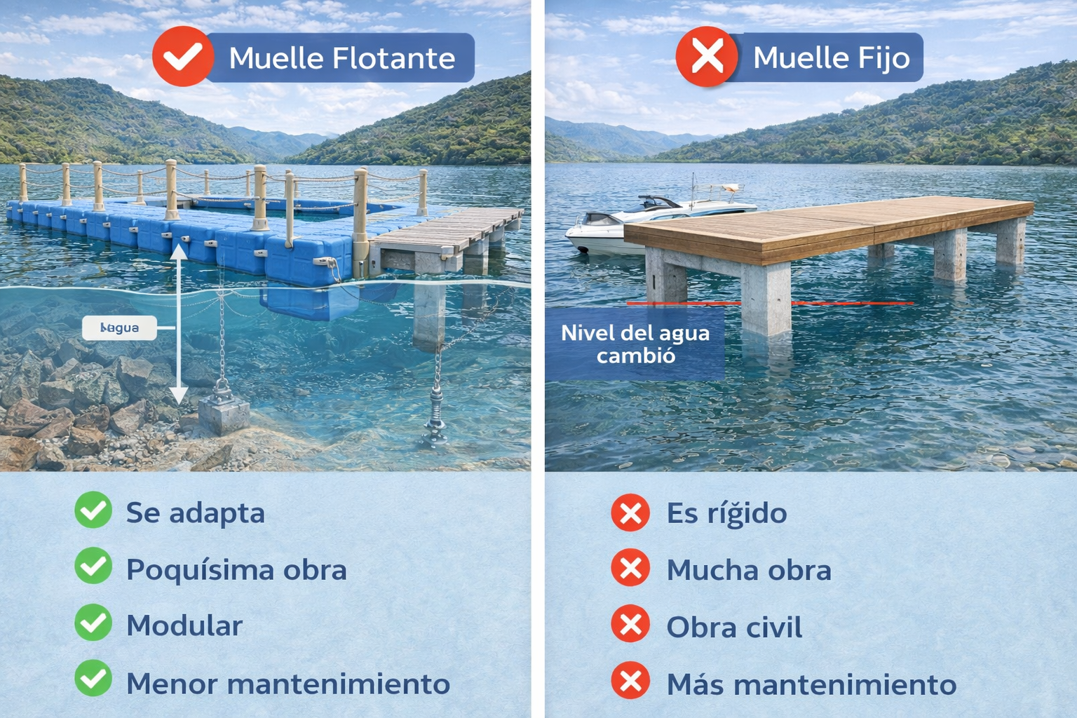 muelle flotante
