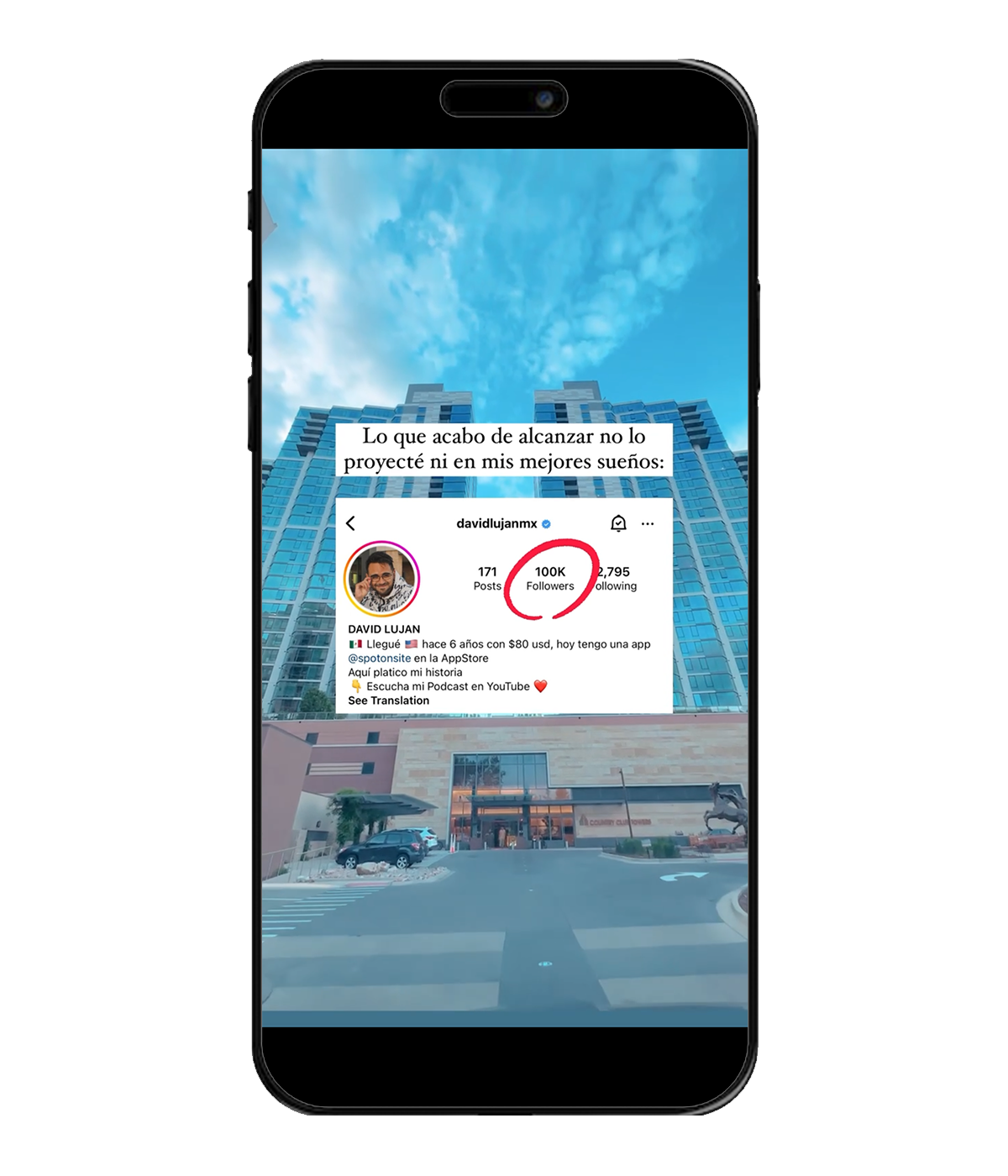 Storie de Instagram con 100K seguidores