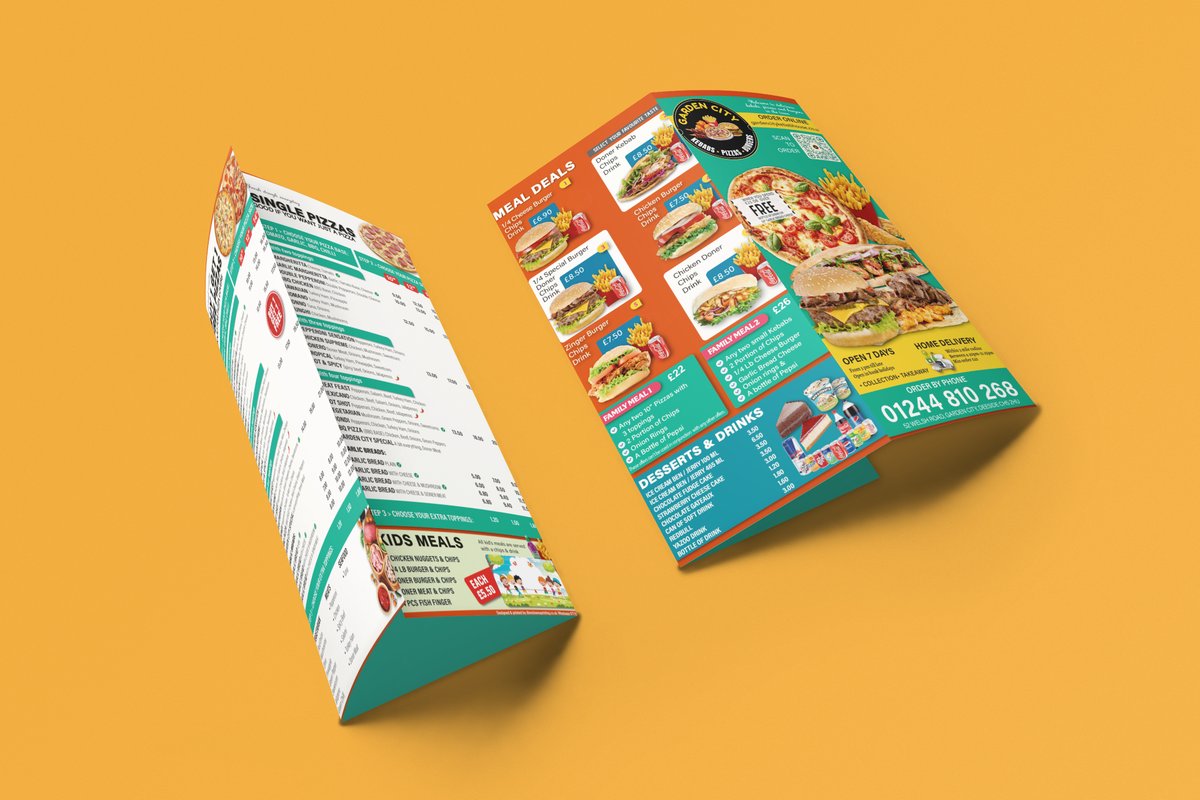 A5 takeaway leaflets ready for a door to door distribution run