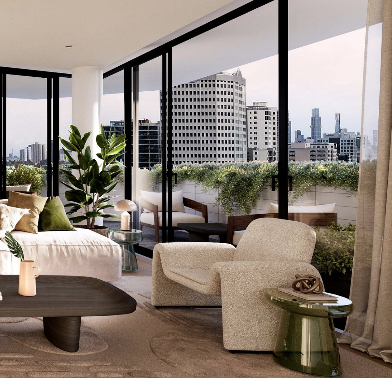 St Kilda apartment living photo 4