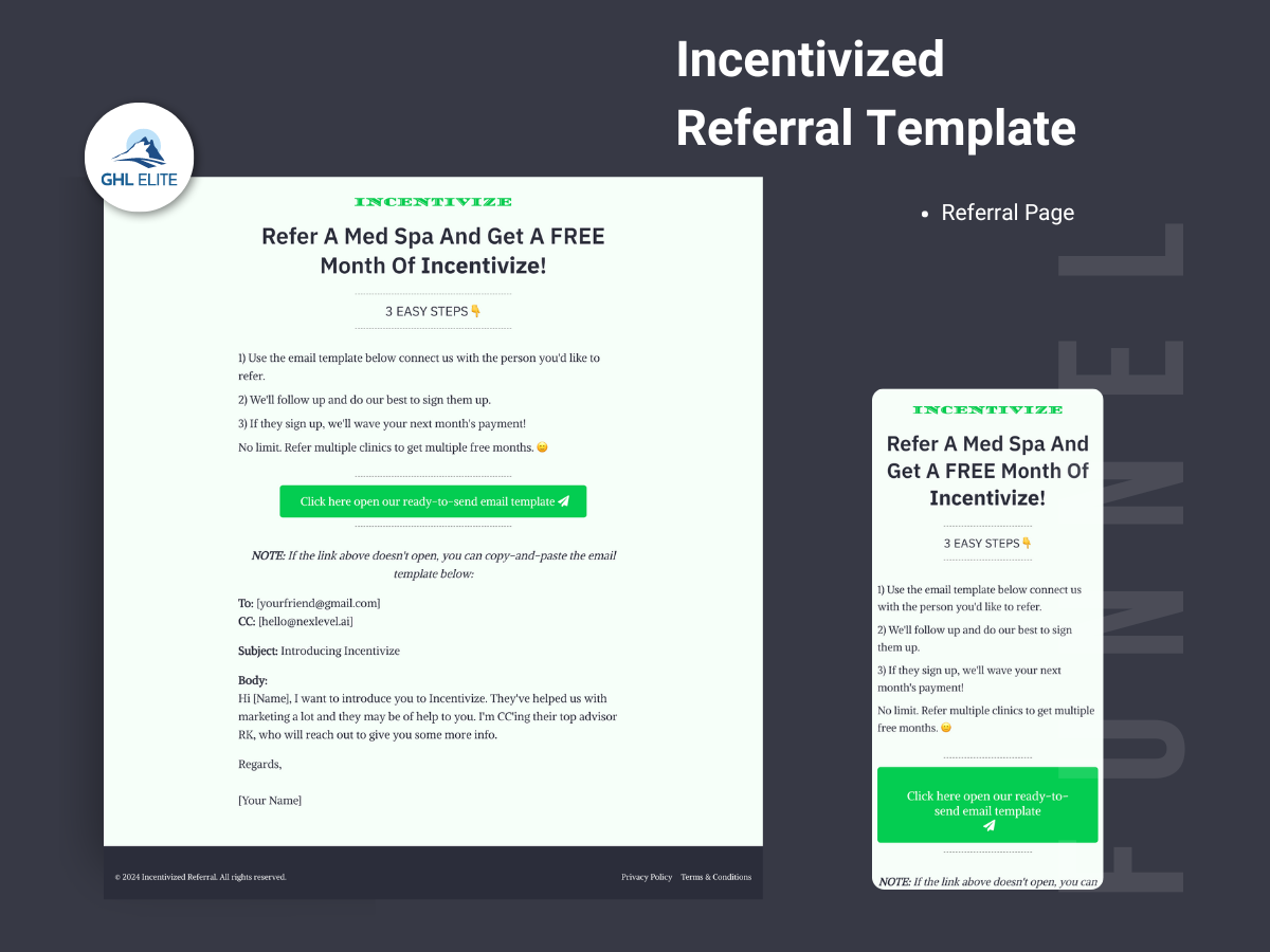 Incentivized Referral Template