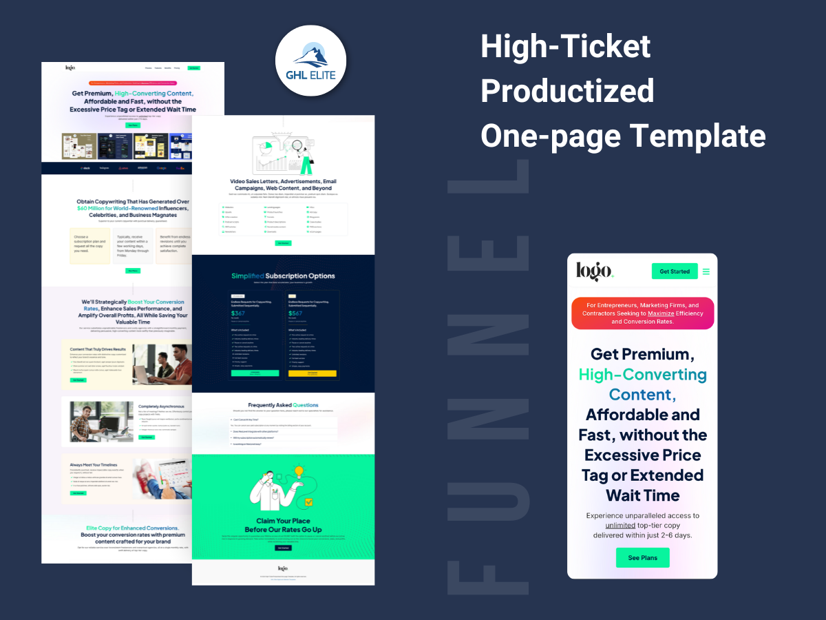 High-Ticket Productized One-Page Template