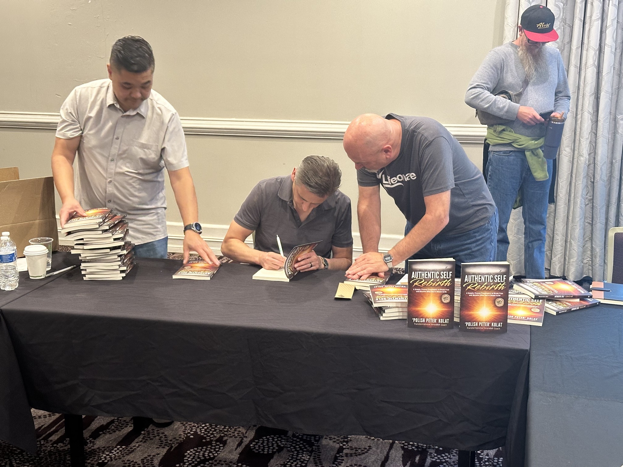 Book signing at Peter's mastermind
