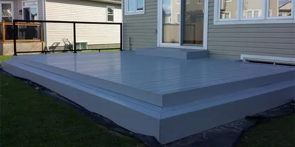 Low-maintenance PVC deck built for an Ottawa backyard