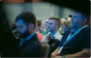 Audience members at the event