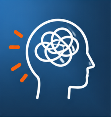 Person lying awake with racing thoughts