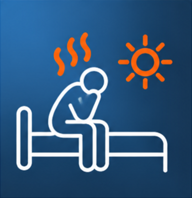 Person waking in the morning feeling tired and unrested