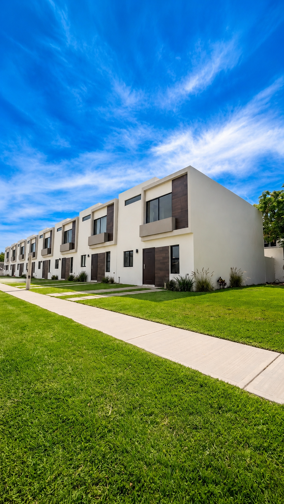 Exterior esquinado del Modelo Zafiro