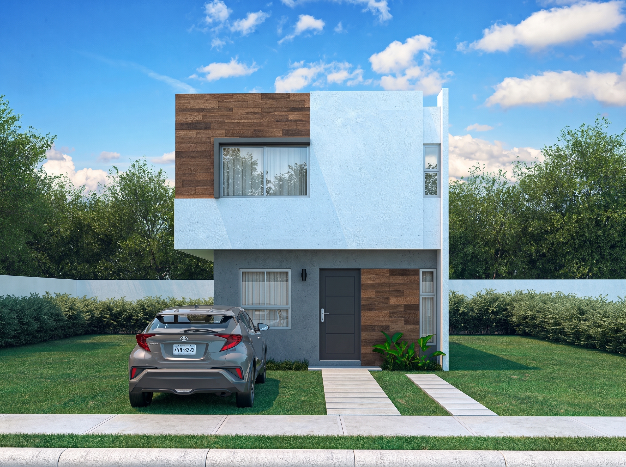 Fachada frontal del Modelo Rubí en Fundadores Élite