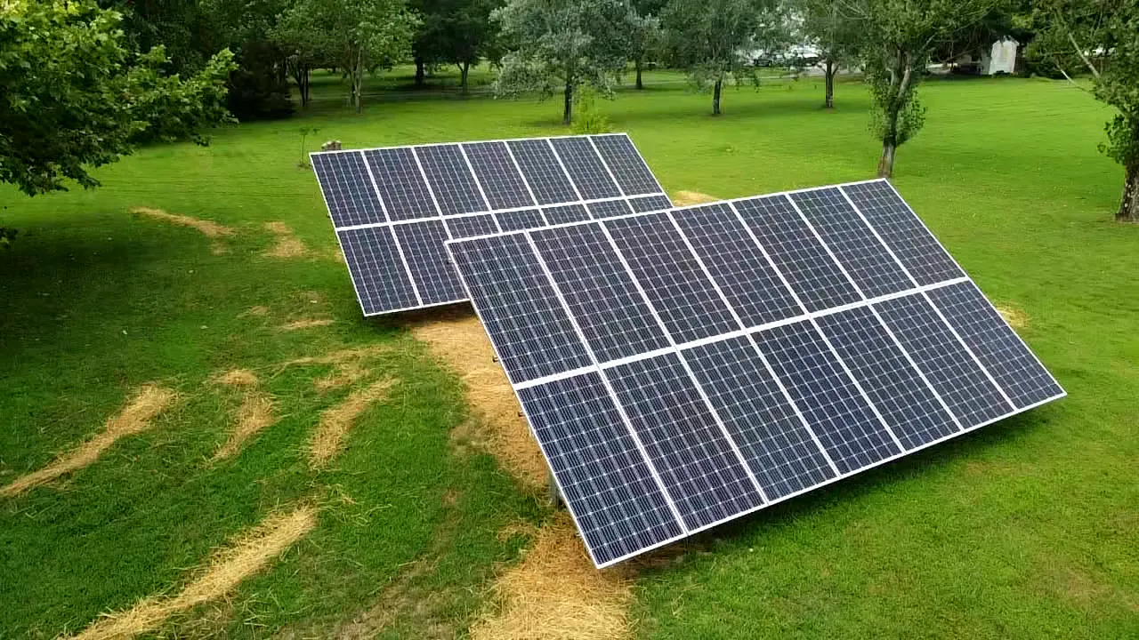 Ground-mounted solar installation from a client project