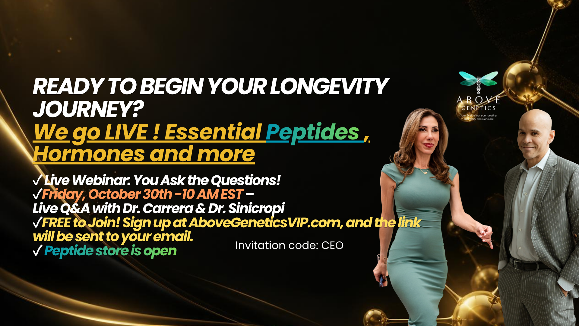 Above Genetics VIP webinar flyer
