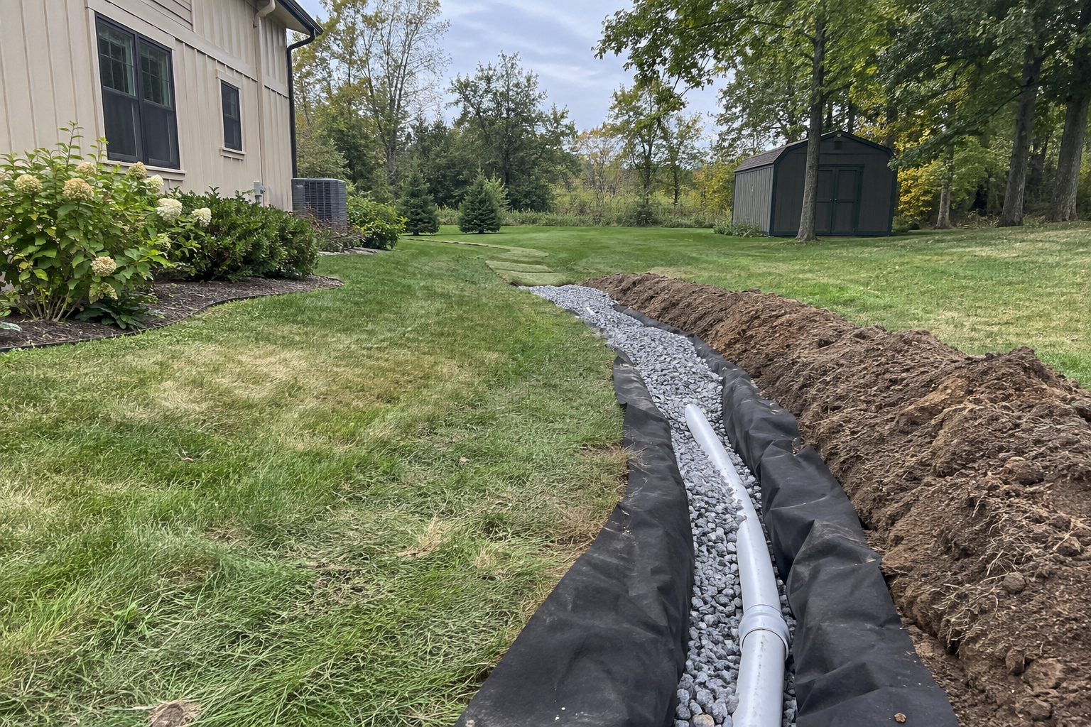 Madison Green Team drainage project detail photo