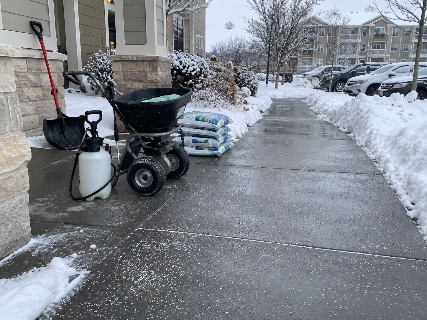 Madison Green Team snow removal detail photo