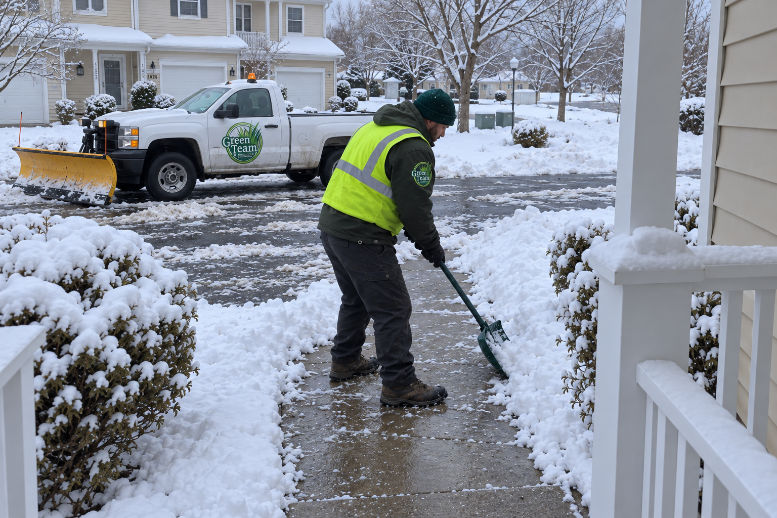 Madison Green Team snow removal detail photo