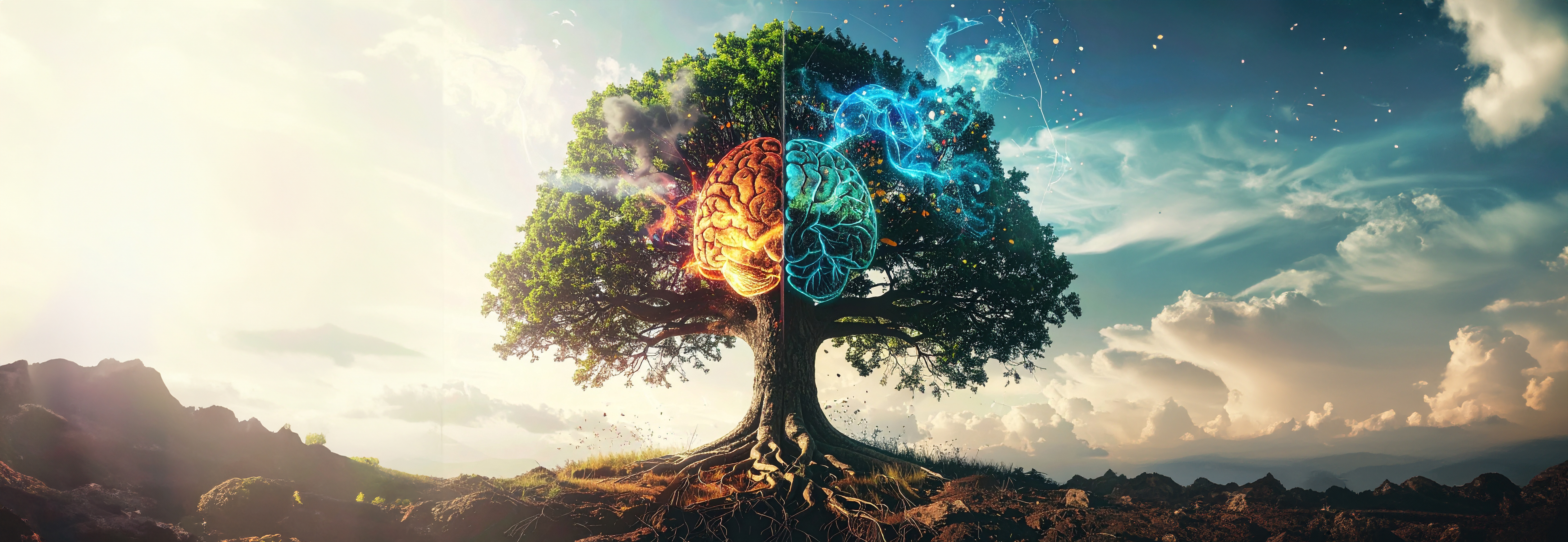 SOUL Mission’s Tree of Life with a golden hemisphere and deeply connected roots.