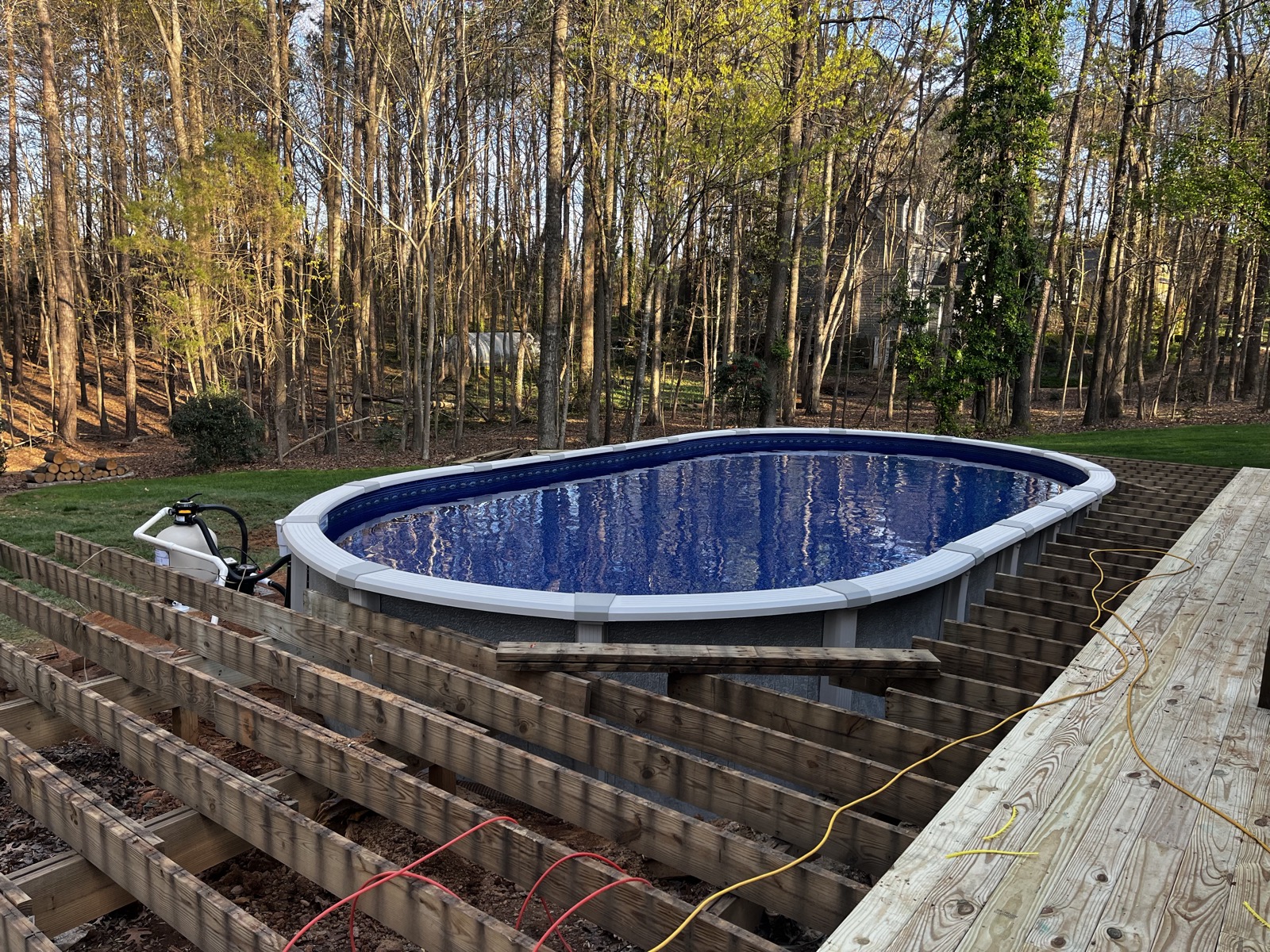 Clean backyard pool in Durham NC