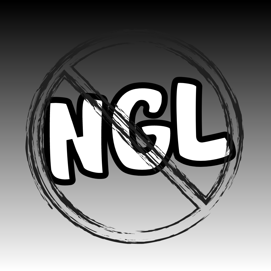 The letters NGL with a "no" symbol (circle with backslash).