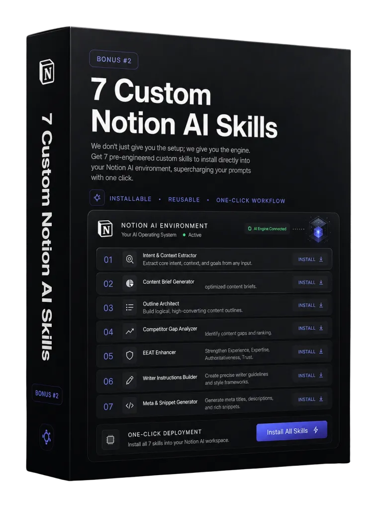 7 Custom Notion AI Skills — bonus preview