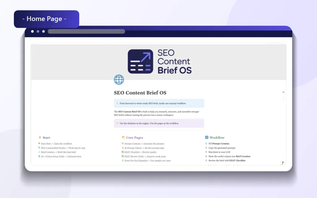 AI Prompt Library inside the SEO brief OS
