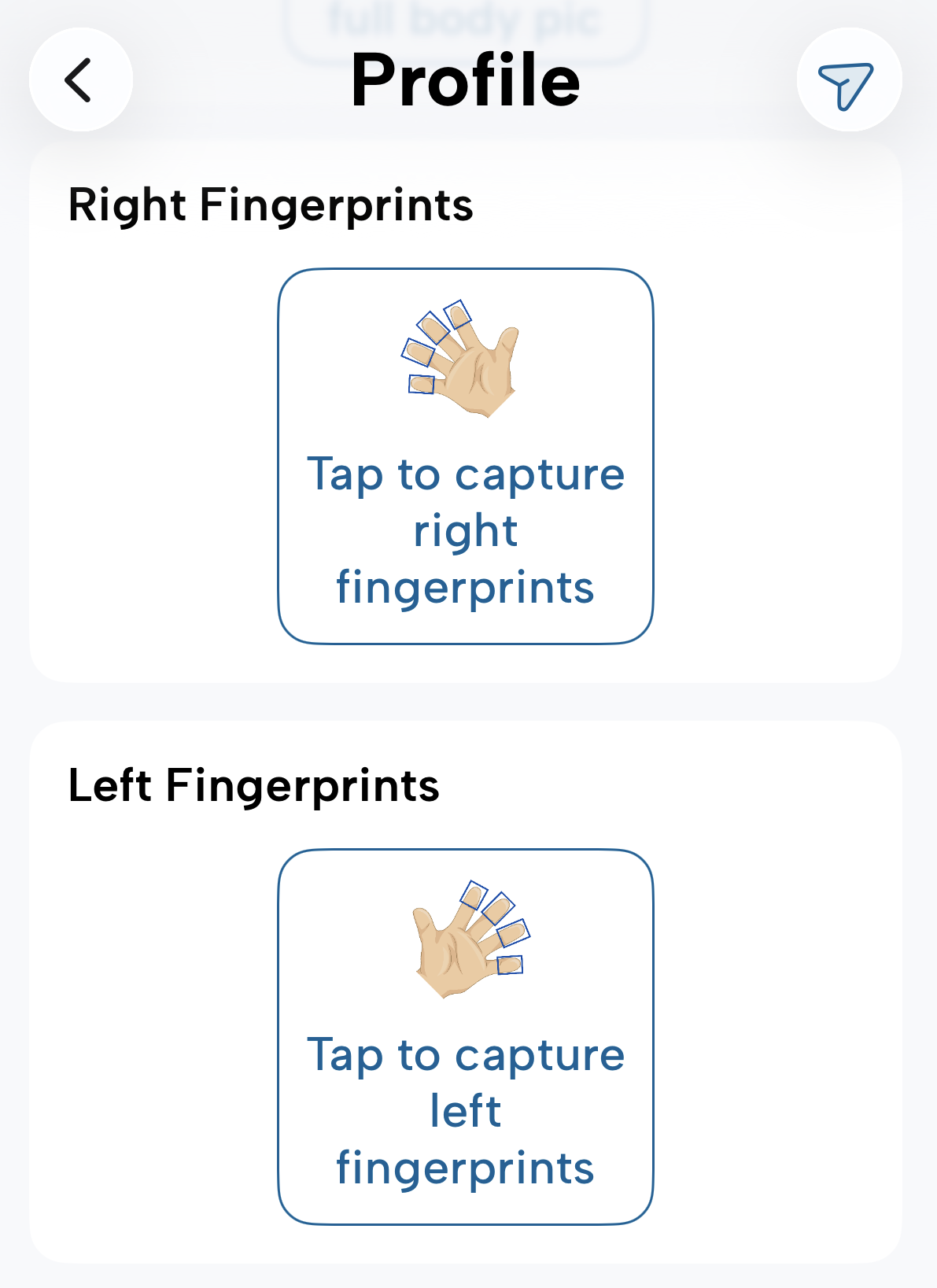 (Fingerprint Scan on iPhone Step 2: Scan Index, Middle, Ring, and Pinky)