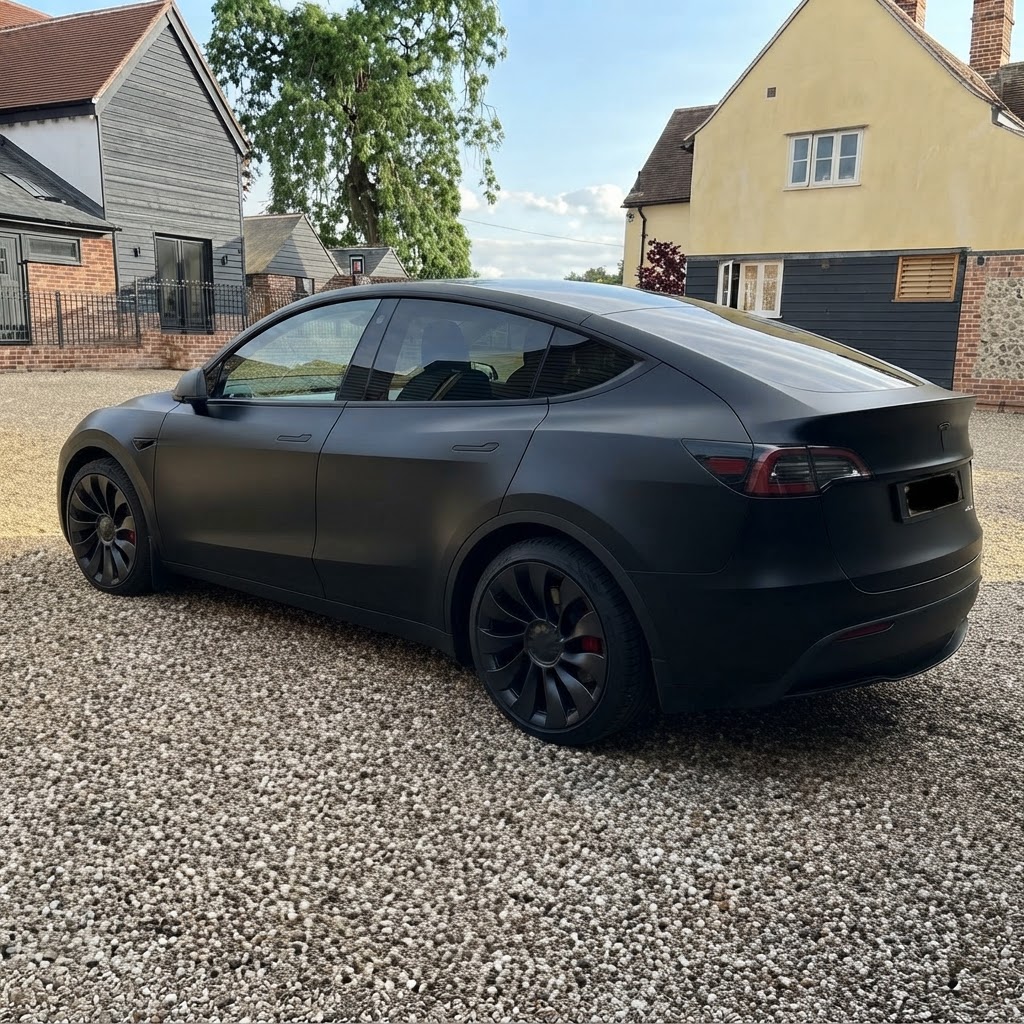 Same vehicle shown wrapped in the customer's requested design