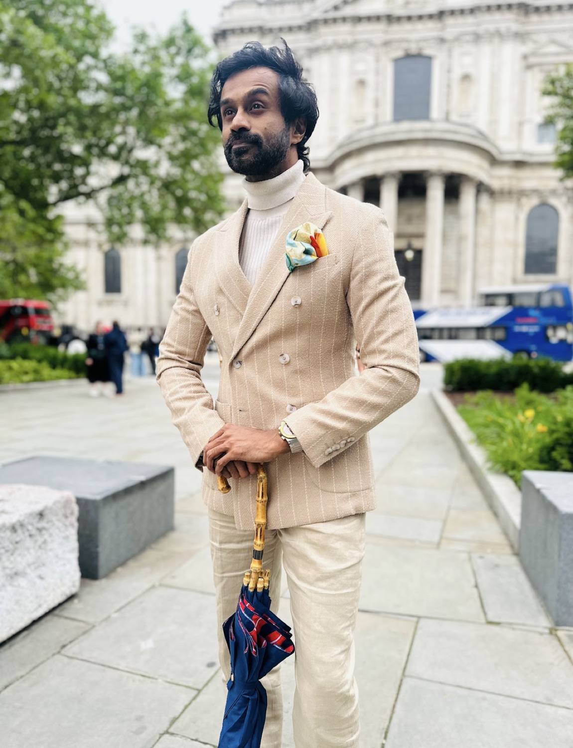 Dr Neel Reddy outside St Paul&rsquo;s Cathedral