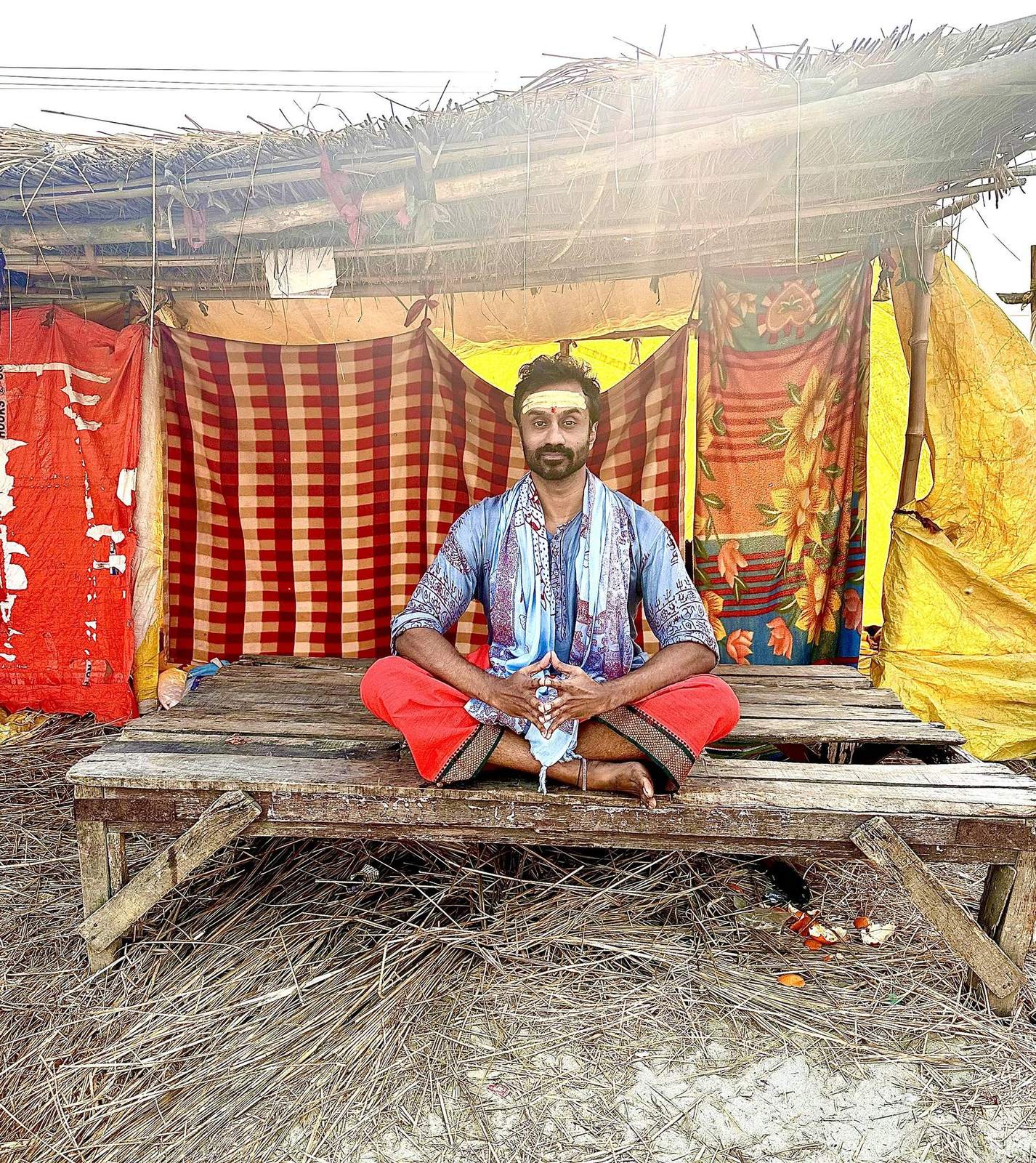 Dr Neel Reddy sitting in meditation