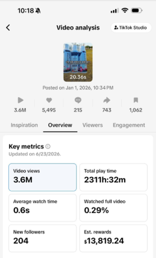 Chris Record $13,819 from one Jay Cutler video