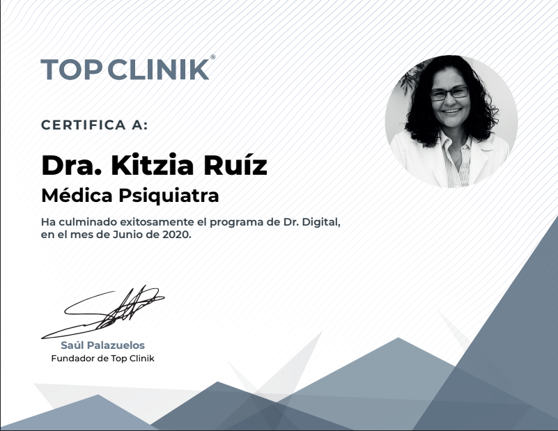 Constancia TOP CLINIK® Psiquiatría