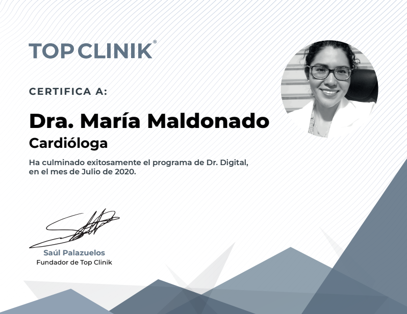 Constancia TOP CLINIK® Cardiología