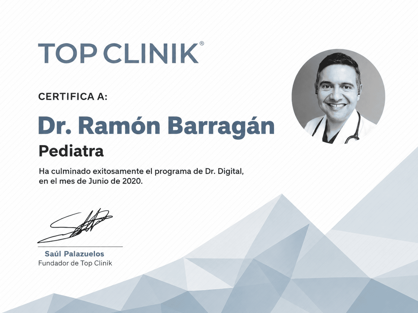 Constancia TOP CLINIK® Pediatría