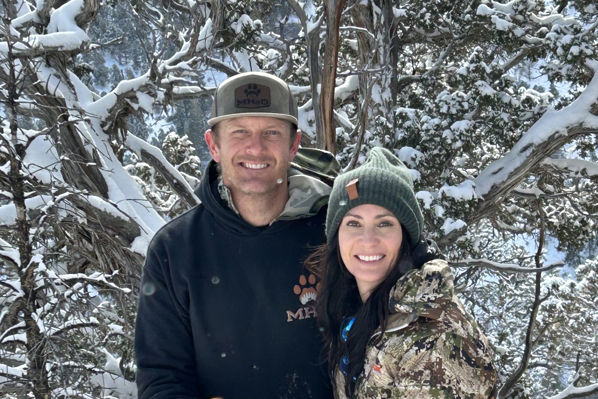 Justin Moore and his wife