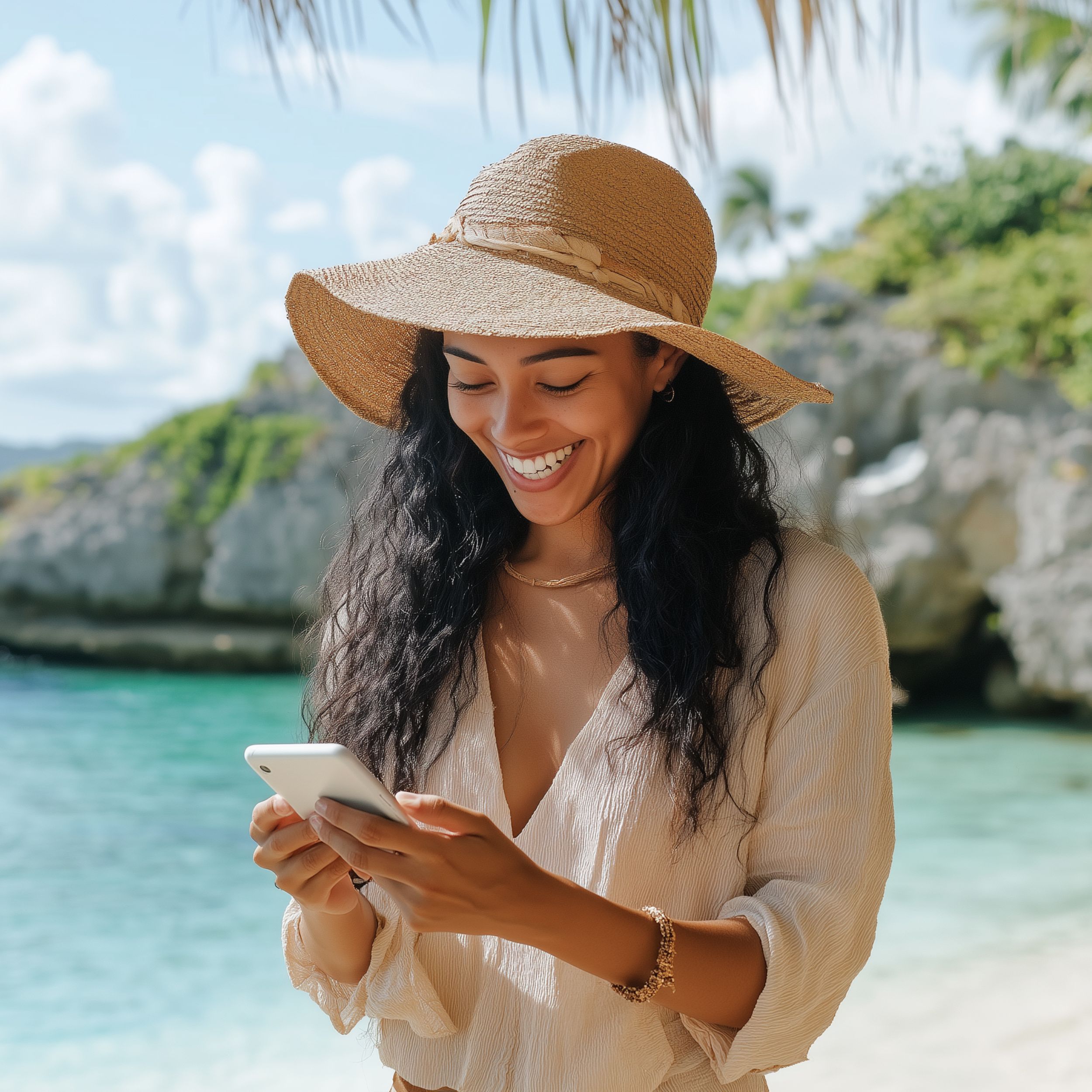 Travel advisor helping a client plan a trip