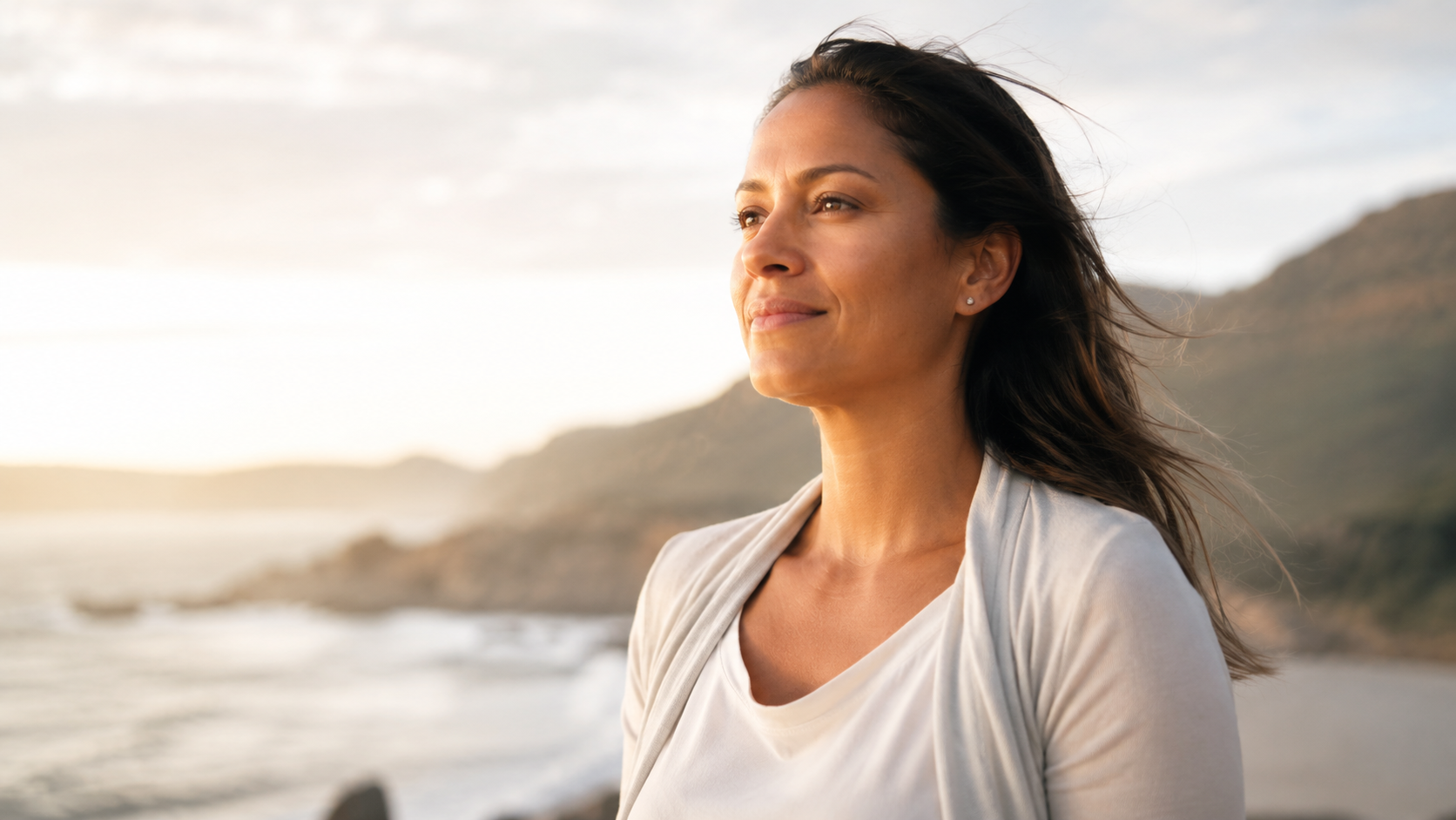 Woman feeling confident and hopeful