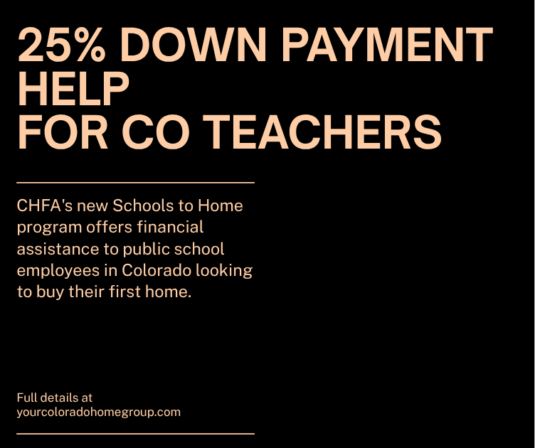 Colorado Schools to Home program offers up to 25% down payment assistance for public school employees