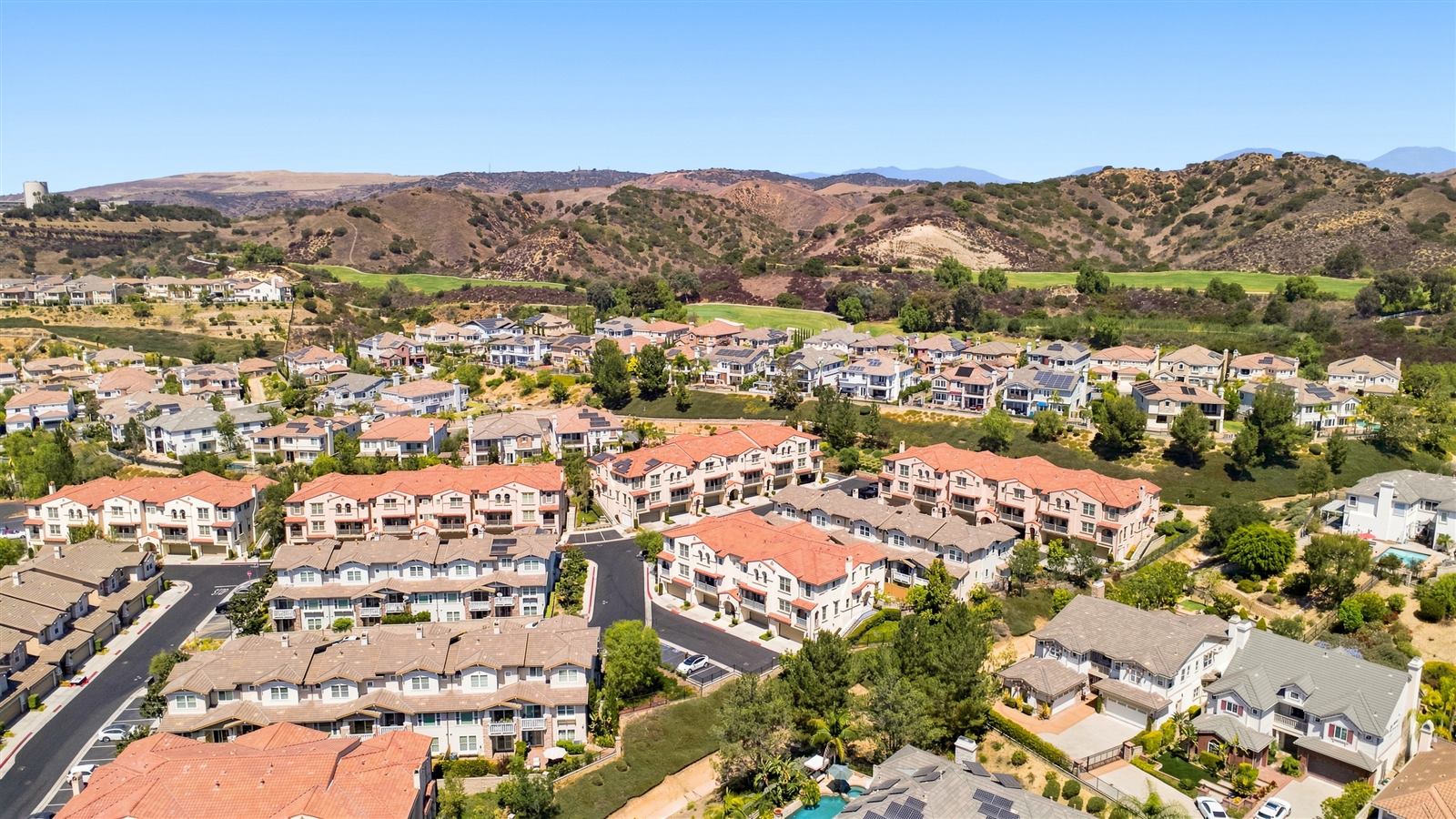 Aerial view of community and golf course