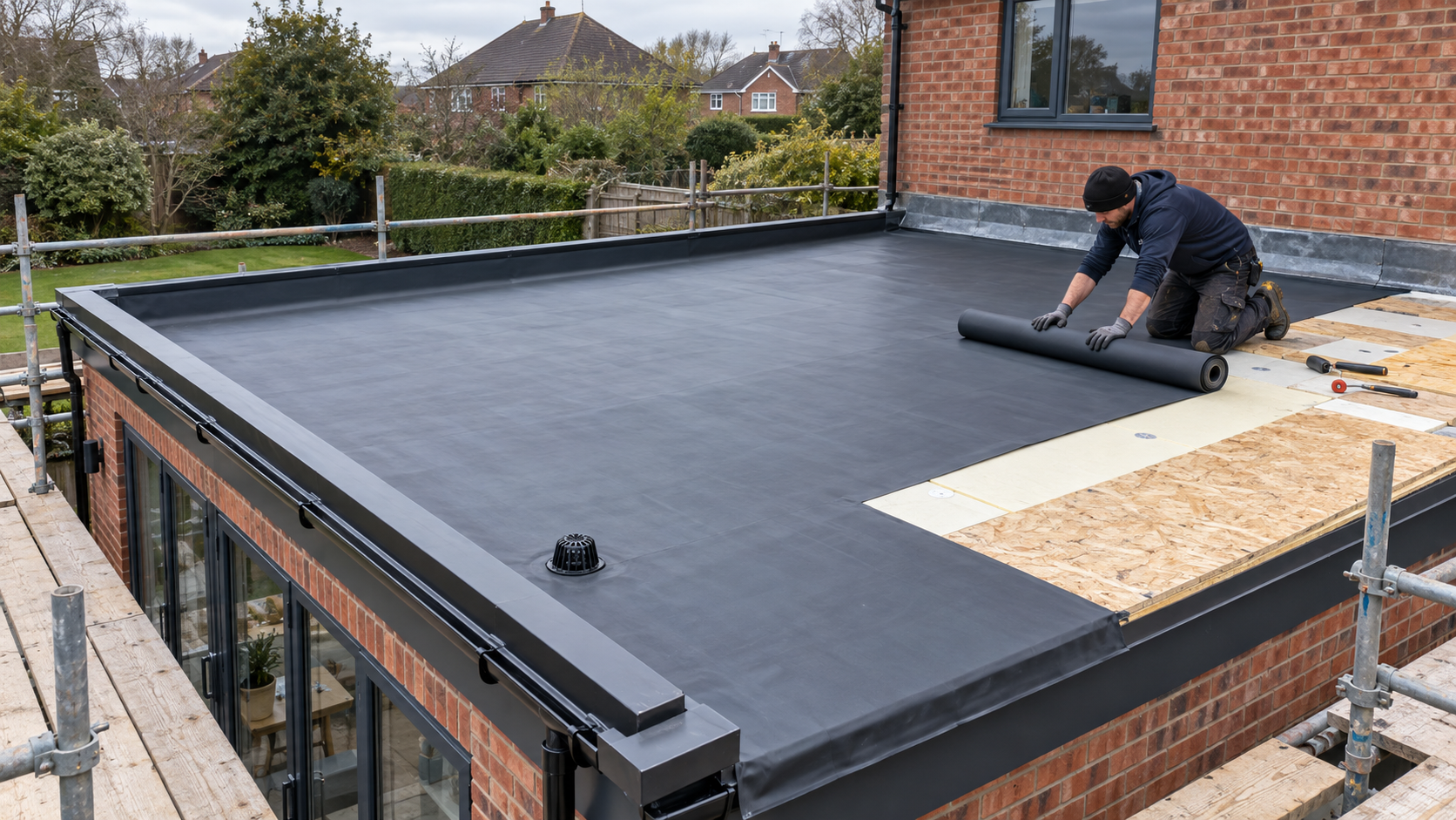 Flat roof replacement in Warrington