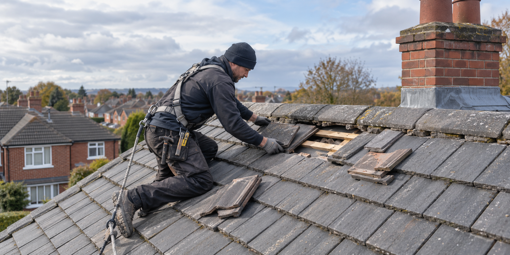 Roof repair work in Warrington