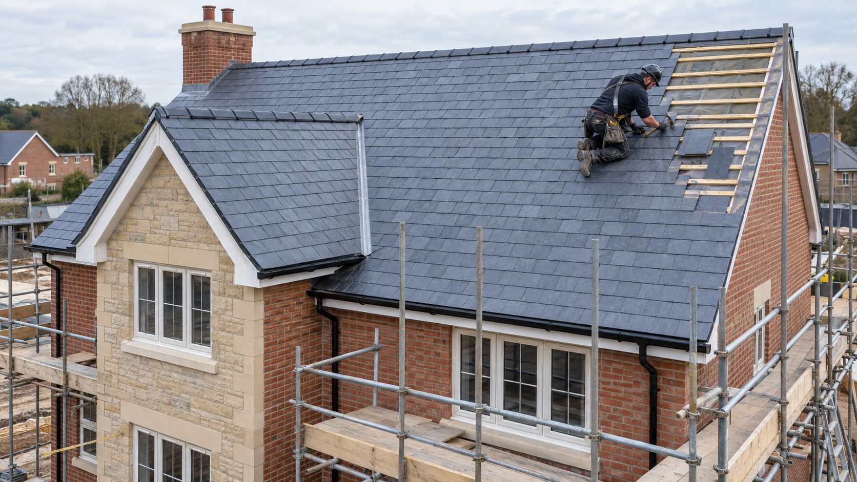 New slate roof in Warrington
