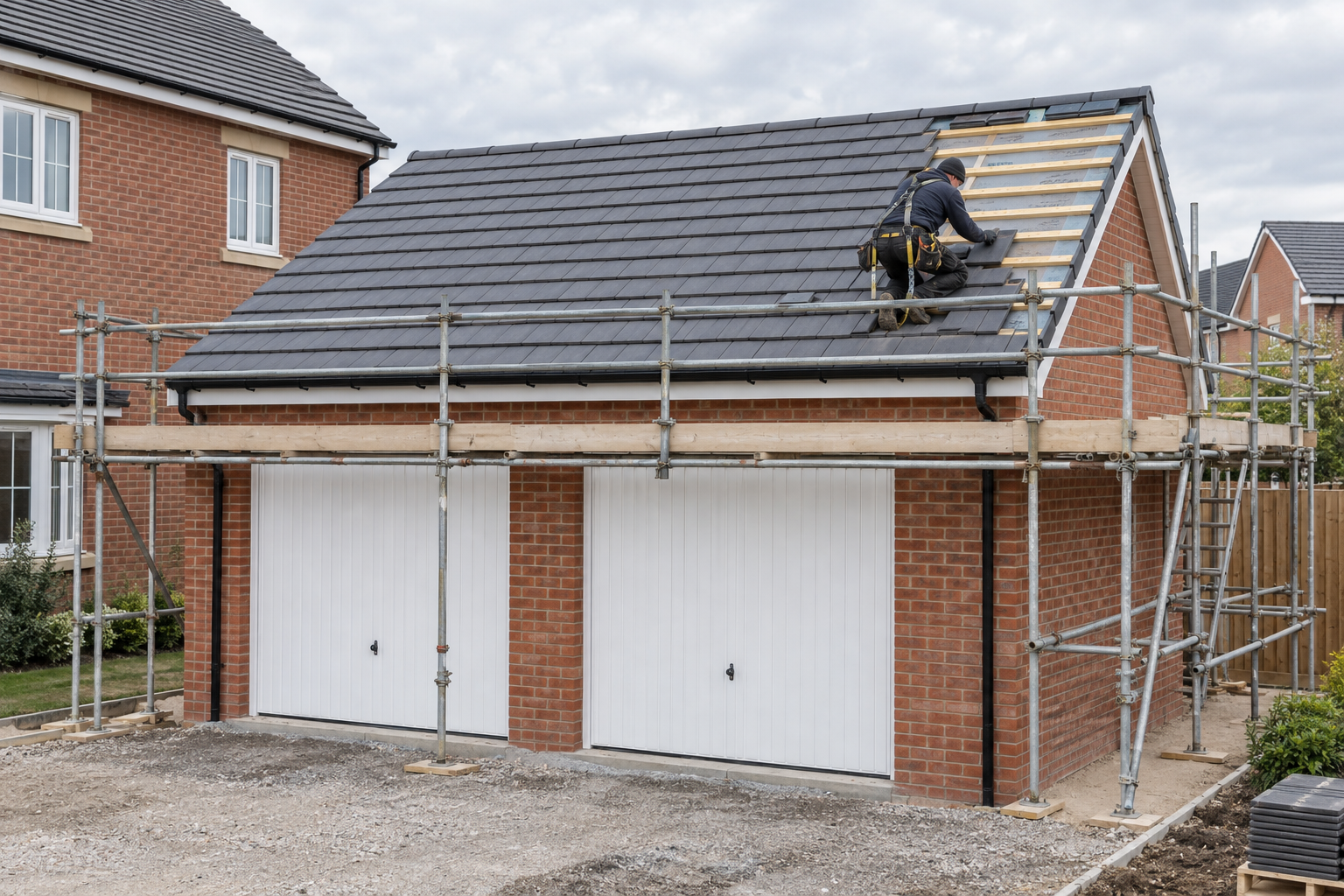 New garage roof in Warrington