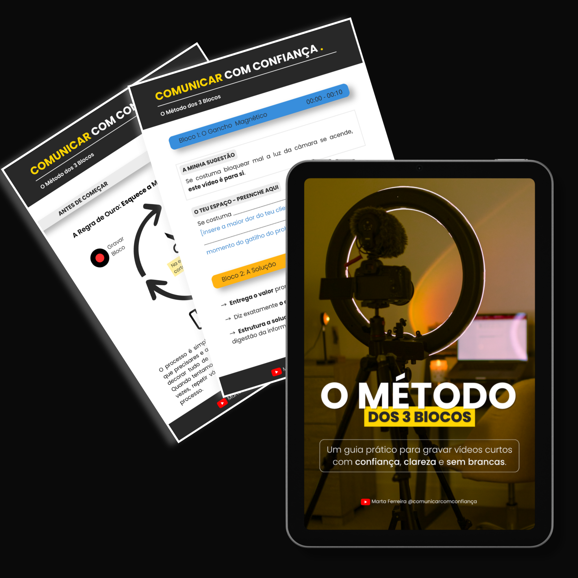 Mockup do guia O Método dos 3 Blocos