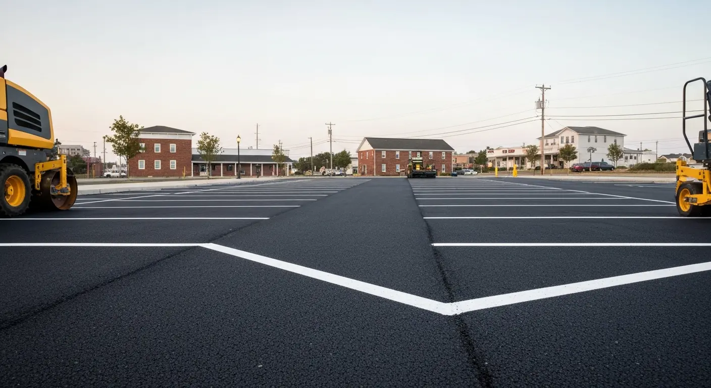 Parking lot paving