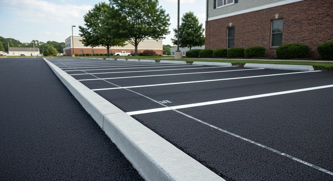 Commercial parking lot paving